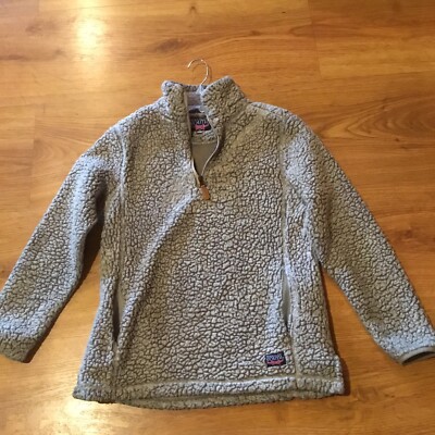 Touch of South Women’s Gray Berber 1/4 Zip Pullover Sherpa Size S Very Nice 