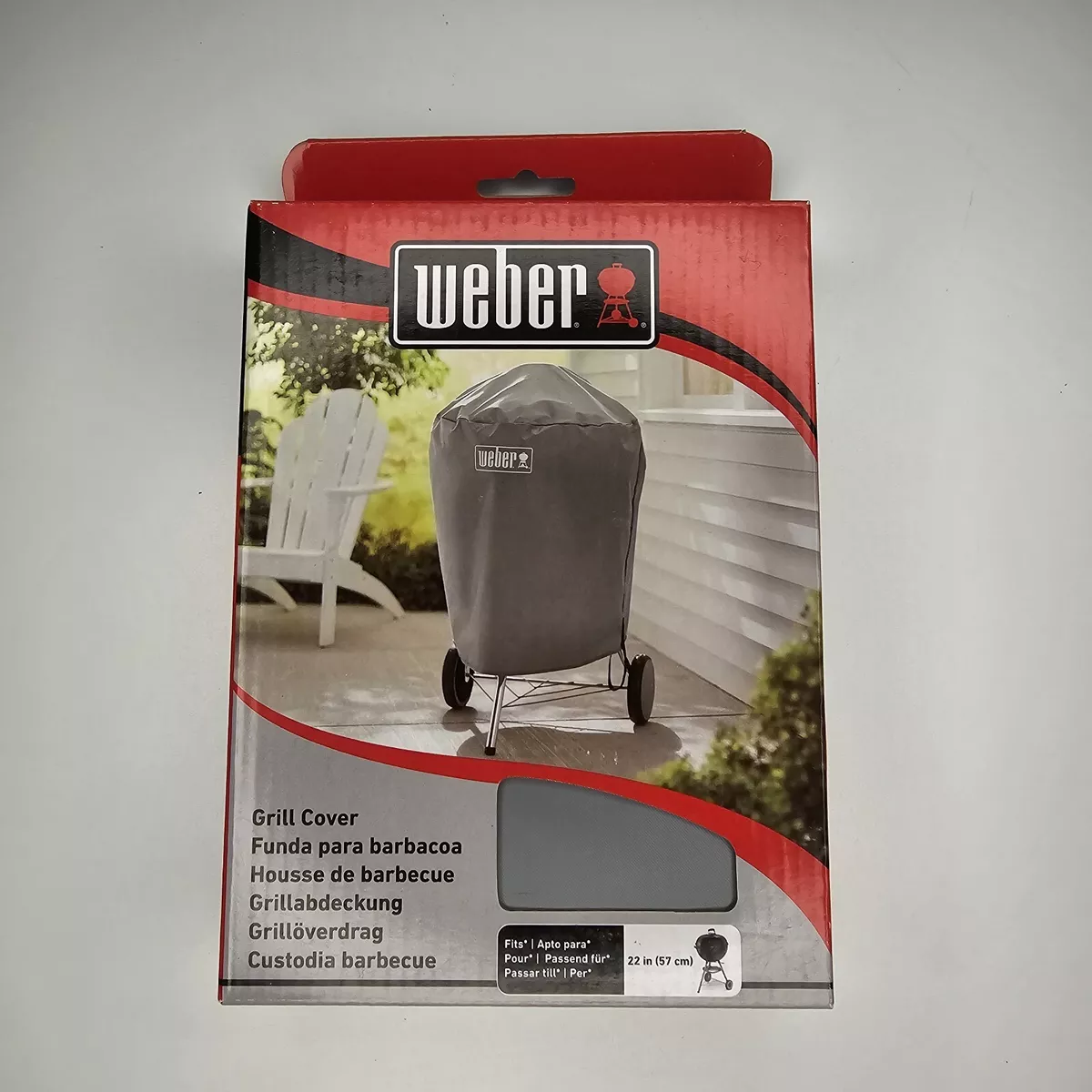 Weber Grill Cover for 22 Charcoal Kettle BBQ Grills GRAY 7176 Water Resistant