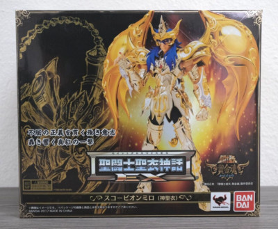 *READ* Saint Seiya Myth EX Scorpio Milo God Cloth Soul of Gold Action Figure