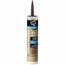Dap 7079808788 Silicone Max Premium Sealant, 100% Silicone, Brown, 10.1-oz. -