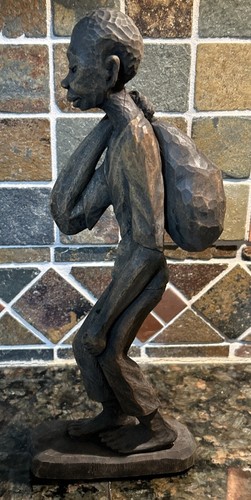 Vintage Signed F. Laratte Haiti Wooden Sculpture Frantz Laratte - Picture 4 of 15