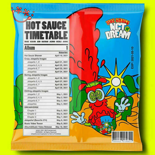 NCT DREAM HOT SAUCE/맛 Album JEWEL CASE RANDOM CD+Booklet+Fold Poster+2 Card
