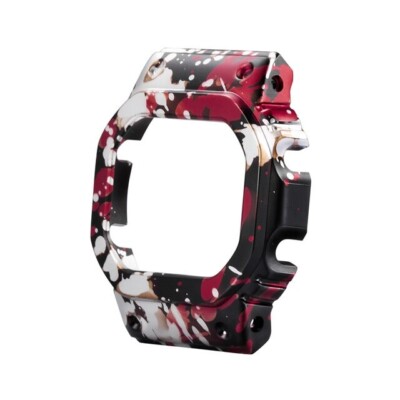 CASIO LÜNETTE STAHLGEHÄUSE GSHOCK SCHWARZ ROT DW5600BB DW5600LCU DW-5600CA DW5600