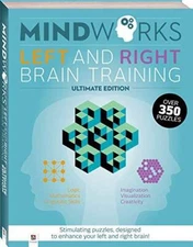 Mindworks Left and Right Brain Training - Over 350 Stimulating Puzzles, d - GOOD