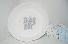 Baby Wipes, 12 Reusable 2 ply Wipes and Boy Cord Basket Drool Handmade...NEW