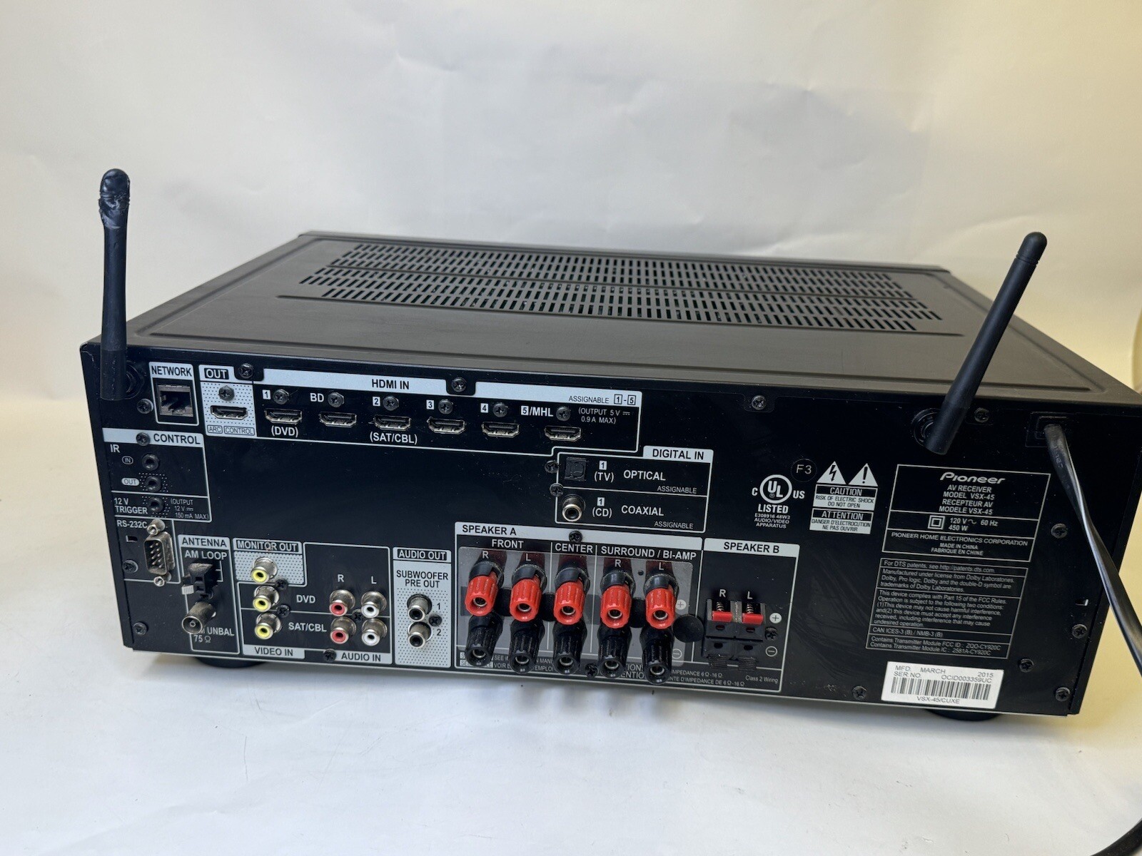 Pioneer Elite VSX45 5.2 Channel Stereo Receiver eBay