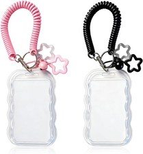 3Pcs Photo Card Holder, Waterproof Durable Photocard Holder Keychain for 3" Ph