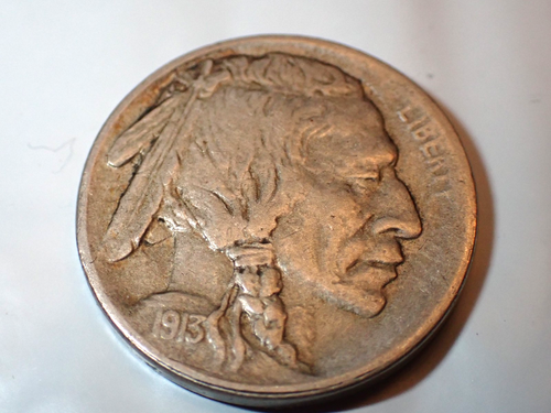 1913-S Buffalo Nickel Type 1 Buffalo On Mound Circulated You Grade NO RESERVE