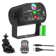 Black RGB LED Strobe Light - Battery Powered DJ Disco Light - 1 Black