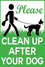 Please Clean Up After Your Dog Tin Metal Signs Are Suitable For Your Yard, Garde