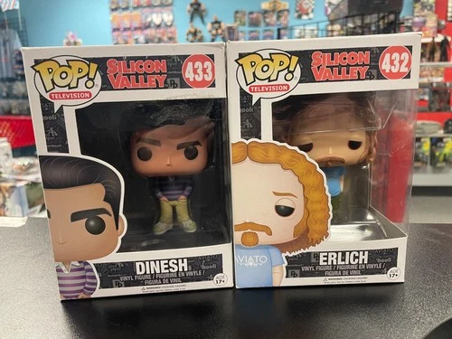 Funko Pop Vinyl Television TV Silicon Valley Dinesh Erlich Figures Lot 432 433