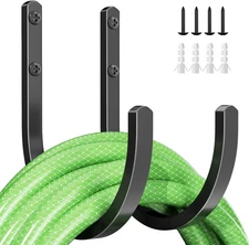 Garden Hose Holder Wall Mount - Aluminum Hose Hanger for Outside, Durable Wall-M