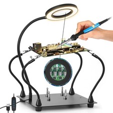 Soldering Helping Hands, Soldering Station with 3X LED Magnifying Glass