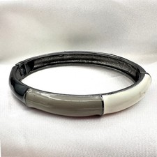 Vintage 90s Enamel Bangle Bracelet Hinge Geometric Fashion Women's Jewelry Y2K