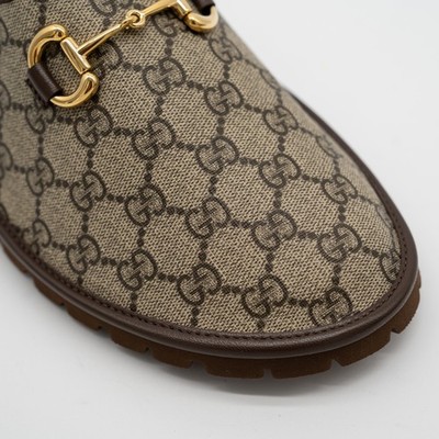 size 13G 13.5 US Gucci Horsebit GG Mule Slippers Canvas  display picture 1