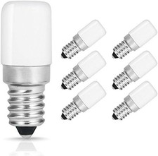 6-Pack LED C7 1.5W Mini Night Light Bulbs E12 Base, Daylight White 5000K, Energy