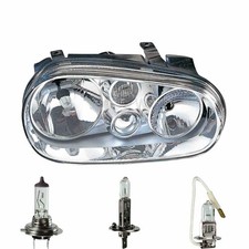 Scheinwerfer rechts H7/H1/H3 chrom für VW Golf IV Variant Cabriolet inkl. Lampen