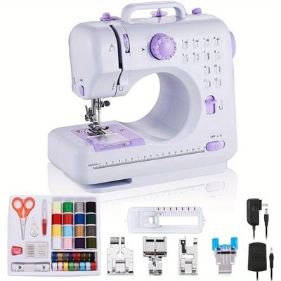 Mini Sewing Machine for Beginners & Kids, Portable Sewing Machine with 12 Sti...