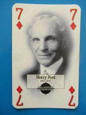 1 vintage playing card Henry Ford -  Millenium set of Offley Port