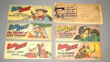 1950-GENE AUTRY WESTERN COWBOY- 5 COMIC BOOK PREMIUM SET W ENVELOPE- QUAKER OATS