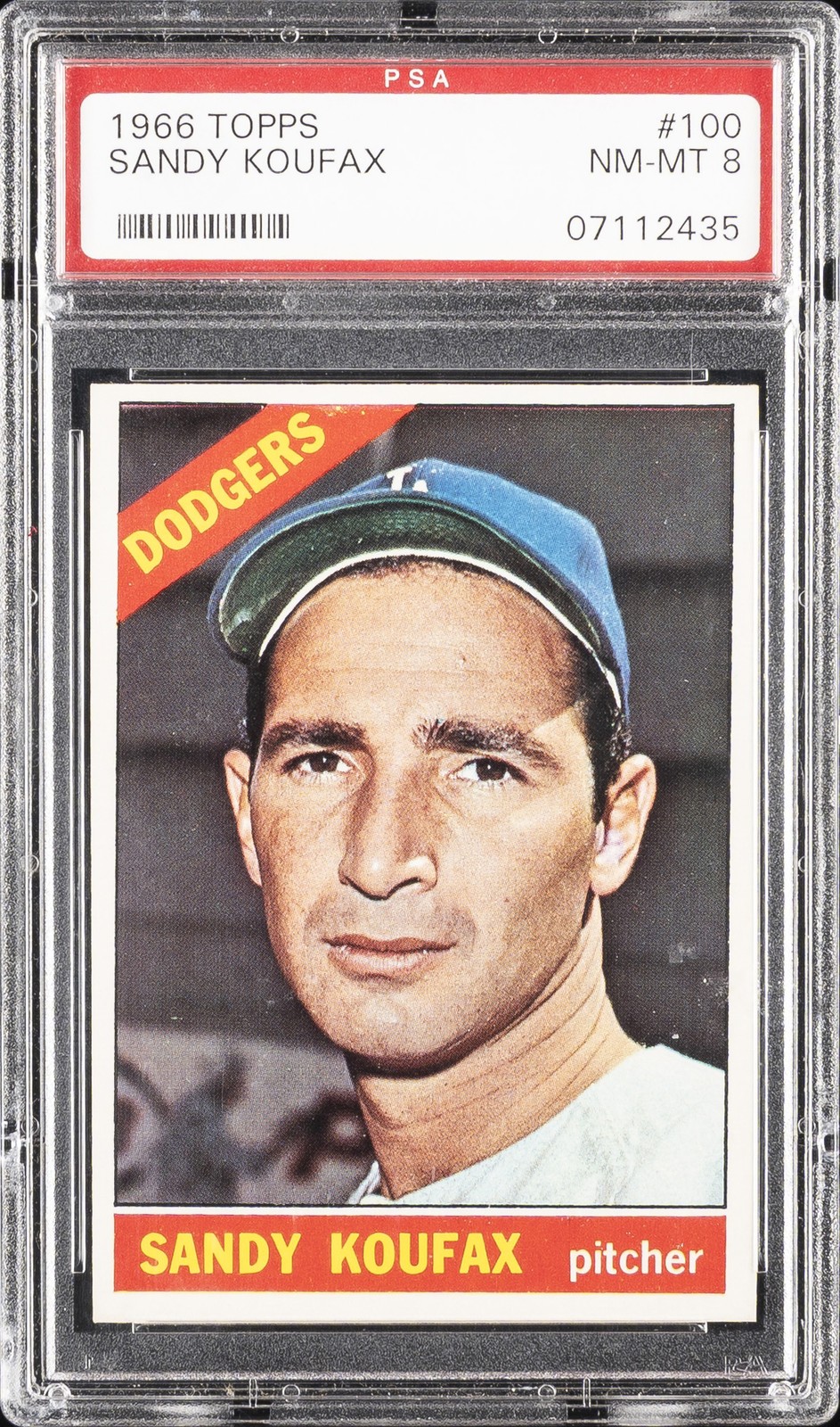 1966 TOPPS #100 SANDY KOUFAX PSA 8