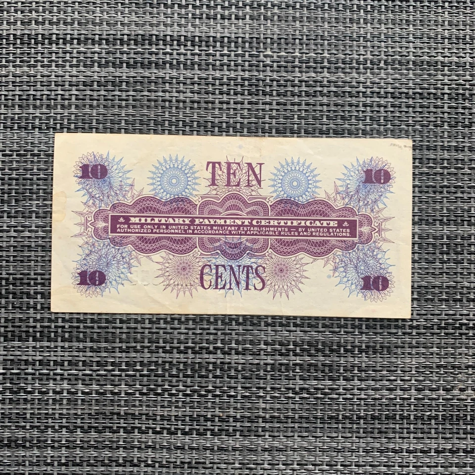 US ARMY 10 Cents Banknote MPC Currency Paper Money Memorabilia Liberty Head Bill - Image 2 of 3