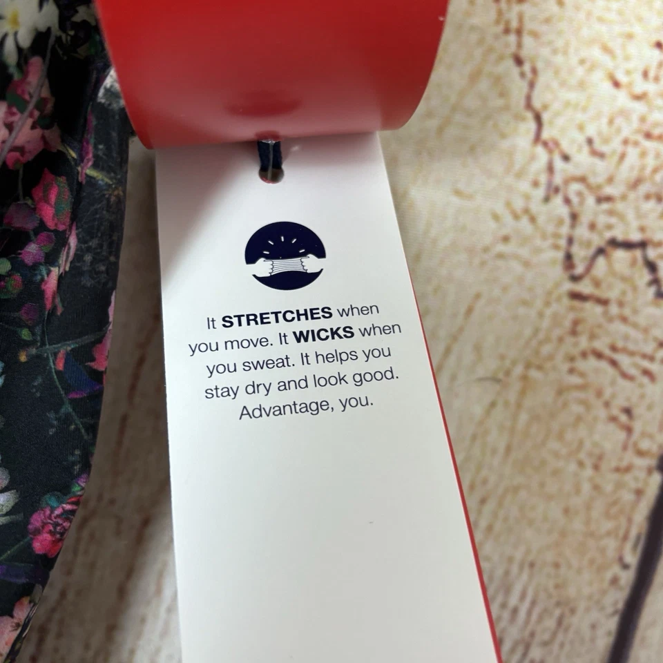 Camiseta sin mangas de tenis Fila Kick Serve floral espalda cruzada talla XL Foto 4 de 4