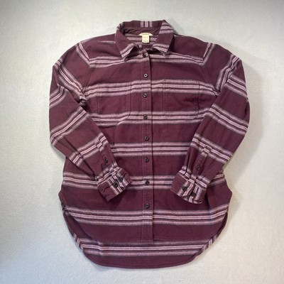 Duluth Trading Shirt Women Medium Large Plaid Flannel Outdoors Casual Button UpM