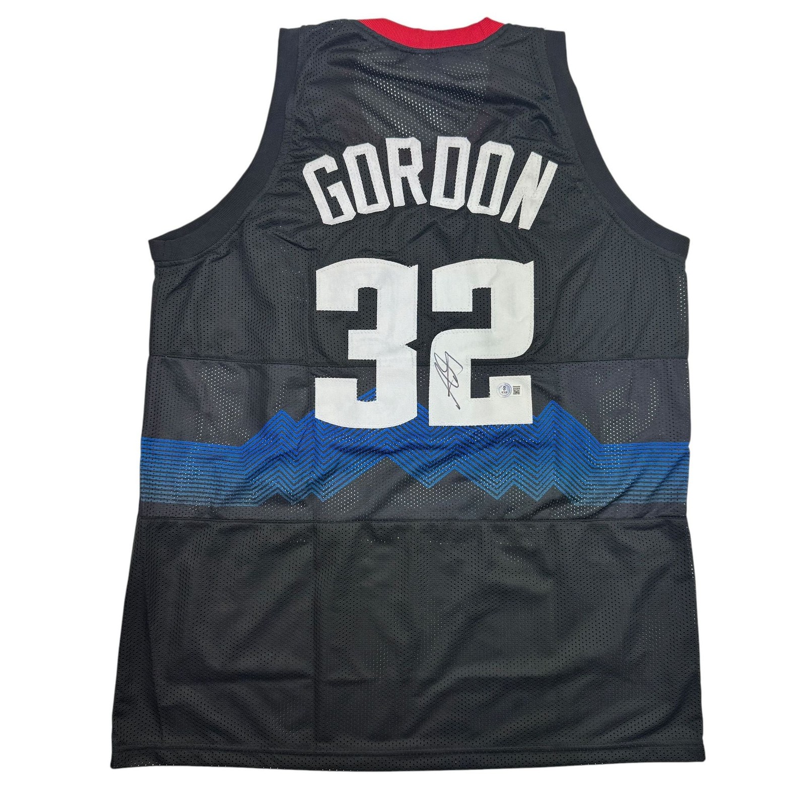 Autographed/Signed Aaron Gordon Denver Black 5280 Jersey JSA COA