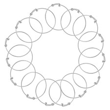 15 PCS Bangle Bracelets Blank Bead Cuff for Beads Stainless Charm Diy