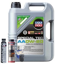 Motoröl 0W20 LIQUI MOLY Special Tec Aa 5L+MAHLE Ölfilter +Spülung +Cera Tec