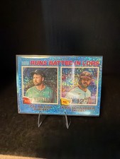 Raleigh/Schwarber 2026 Topps Heritage Chrome Light Blue Sparkle #3 - RBI Leaders