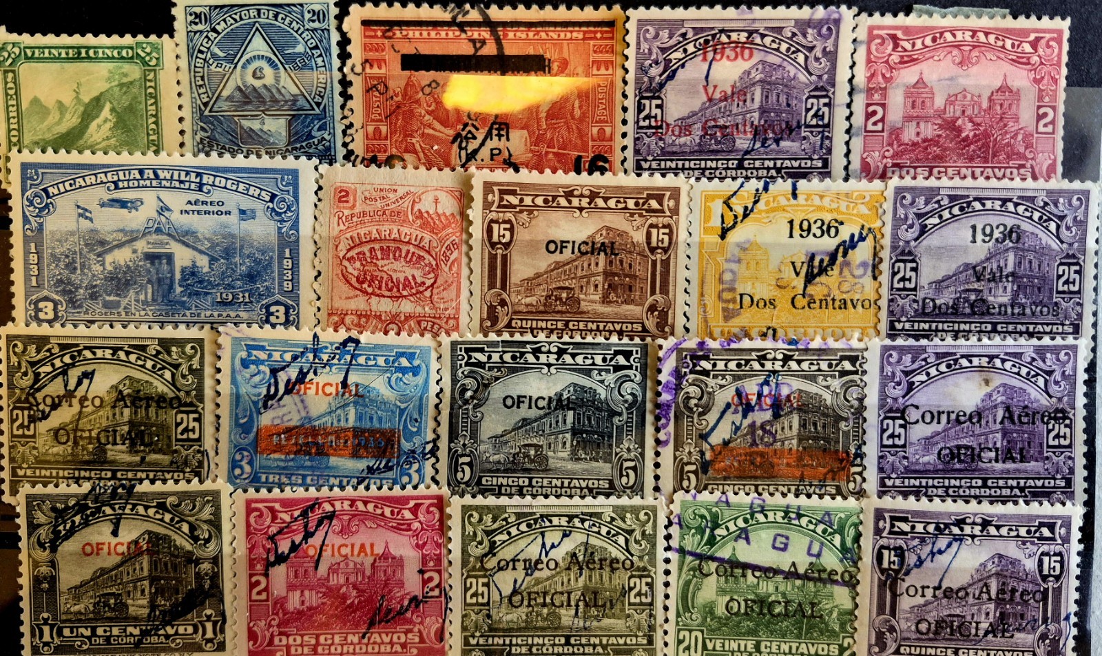 Nicaragua Collection of Used and Mint Stamps( Lots #F27) Collection 1940's