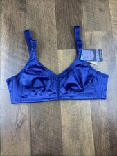 Bali Double Support Comfort-U Full Figure Wire-Free Bra 3820 Blue Cobal 38C