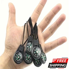 Portable Mini Pocket Compass with Lanyard Waterproof Hiking Survival Compass