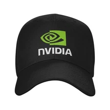 nvidia logo  Denim Hat Adjustable Baseball Cap Black hat