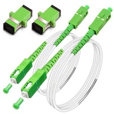 2m - 2Pack SC/APC to SC/APC Fiber Optic Internet Cable, Armored Single Mode...