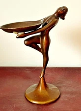 1930's Art Deco Nuart Metal Creations / The Gift House  K701 Dancing Girl Tray
