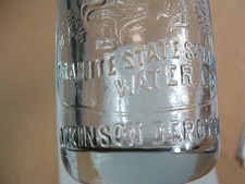 Early Granite States Indian Spring Water Bottle Applied Lip Atkinson NH