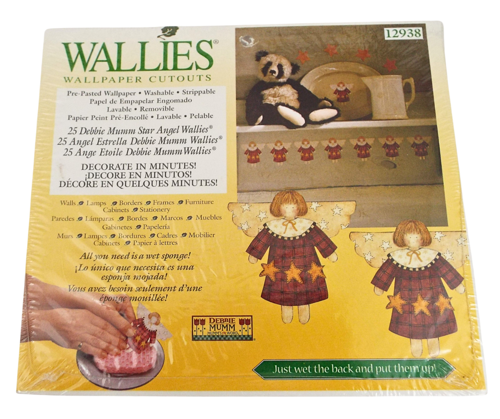 Wallies Debbie Mumm Pre-Pasted Wallpaper Cutouts ~ Star Angel ~ 25 Pieces #12938