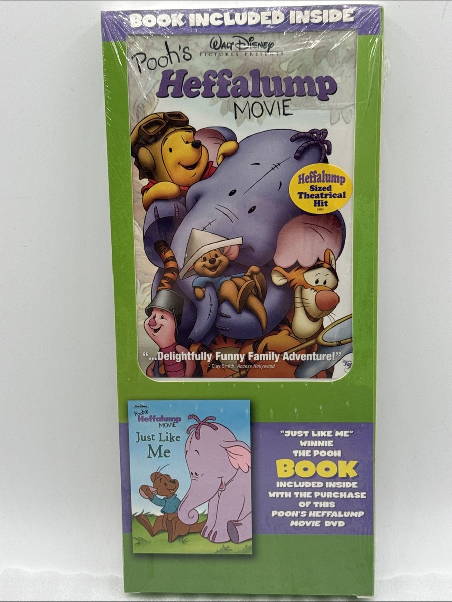 2005 Rare Longbox Disney Pooh's Heffalump Movie DVD With Book Just