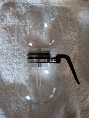 Vintage Stove Top Double Bubble Glass Coffee Pot / Tea Maker Perculator 