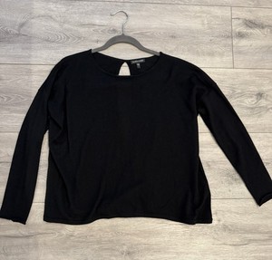 Eileen Fisher Open Back Sweater - 100% Merino Wool Italian
