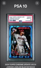 Jordan Lawler Topps Chrome Update Usc51 Blue Raywave Psa 10