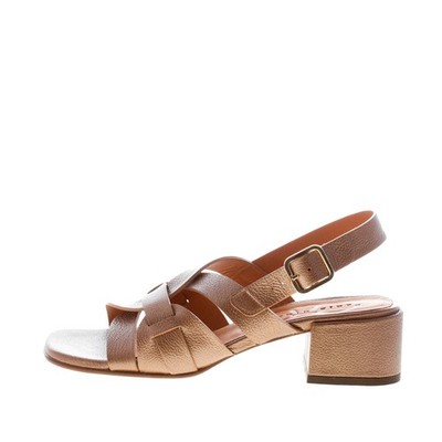 CHIE MIHARA damen schuhe Quori-P Mokka genarbtes Leder Slingback Sandale Abs.4,5