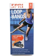 SPRI Loop Bands Light Medium Heavy Resistances New Unopened Workout Fitness 