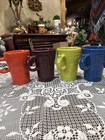 4 Fiesta Bistro Latte Ring Handle Mugs Coffee Cup FIESTA WARE HLC Set 4.