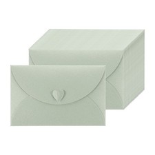 24pcs Card Envelopes 4x7 Inch - Envelopes Holder with Heart Clasp, Light Blue