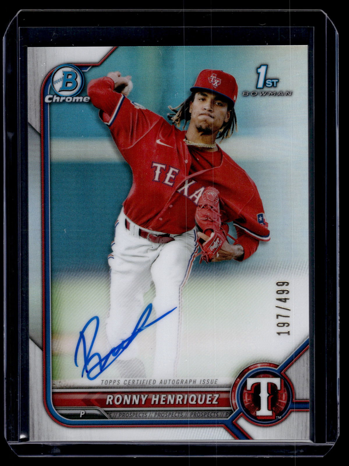 Ronny Henriquez 2022 Bowman Chrome Refractor Autograph Auto Card /499 #CPA-RH