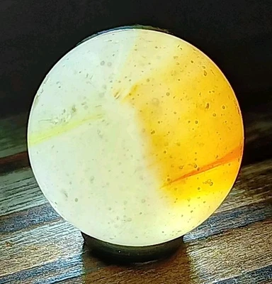 HTF Peltier Glass Honey Onyx Marble. .67" Nm(-) - Image 1 of 4